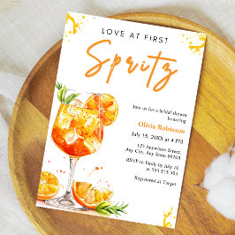 Orange Cocktail Love at First Spritz Bridal Shower Einladung