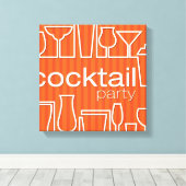 Orange Cocktail Party Leinwanddruck (Insitu (Holzboden))