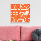 Orange Cocktail Party Leinwanddruck (Insitu (Wohnzimmer))
