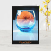 Orange Cocktailkarte Karte (Gelbe Blume)