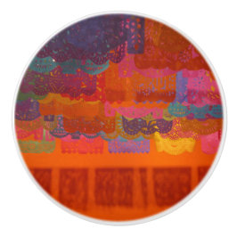 Orange Coco Mexican Banners Bold Colors Keramikknauf
