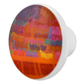 Orange Coco Mexican Banners Bold Colors Keramikknauf (Rechts)