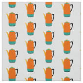 Orange Coffe Percolator Stoff (Muster)