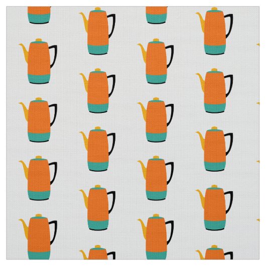Orange Coffe Percolator Stoff (Muster)