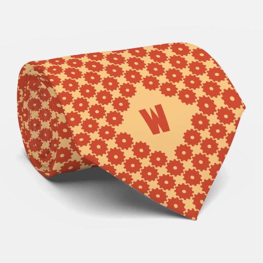 Orange Cog Lässig Krawatte (Gerollt)