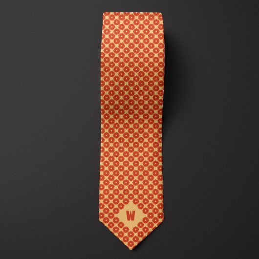 Orange Cog Lässig Krawatte