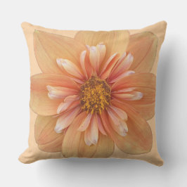 Orange Collarette Dahlia Floral Kissen