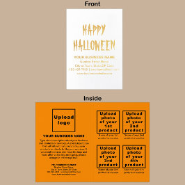 Orange Color Business Brand on Halloween Foil Card Folienkarte