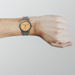 Orange Color Business Brand on Men Watch Armbanduhr