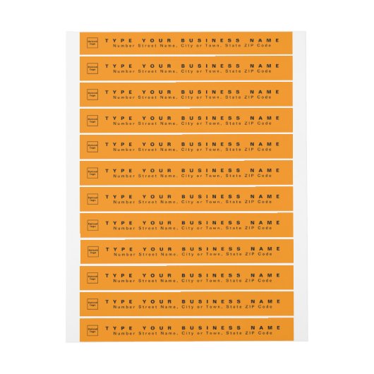 Orange Color Business Rücksendeadresse (Bogen)