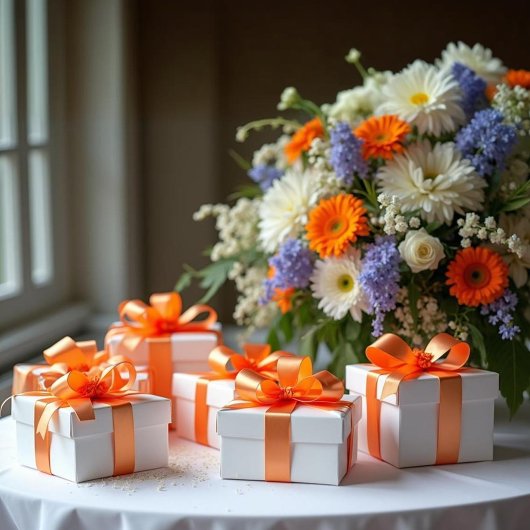 Orange Color #EF8747 Satin Ribbon Satinband