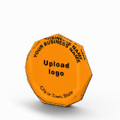 Orange Color Octagon Form Foto Block (Rechts)