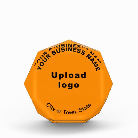 Orange Color Octagon Form Foto Block (Vorderseite)