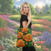Orange Color Rose Blume Totbeutel Tasche