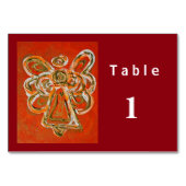 Orange Color Series Engel Custom Table Cards Tischnummer (Vorderseite)