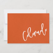 Orange Colorado Passport Danke Karte (Rückseite)