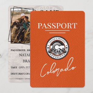 Orange Colorado Passport Save the Date