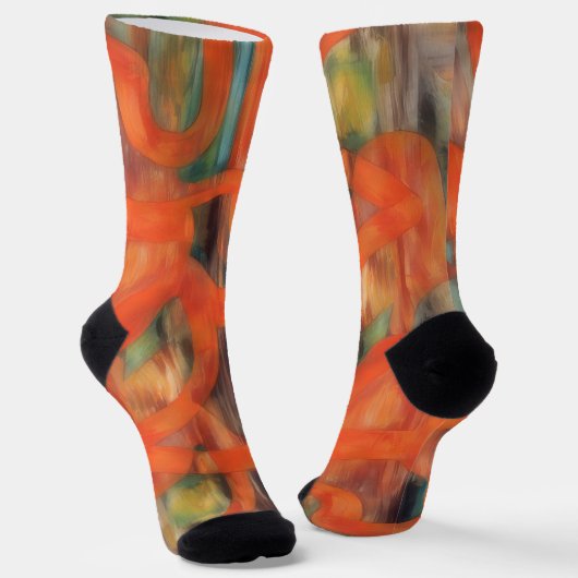 Orange Colorful Crazy Socken (Gewinkelt)