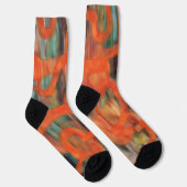 Orange Colorful Crazy Socken (Rechts)