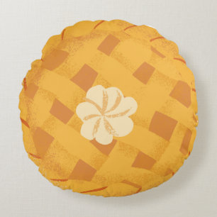 Orange Colorful Pumpkin Pie Erntedank Harvest Rundes Kissen