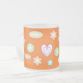 Orange colour Shapes mug Mattglastasse (Vorderseite Links)