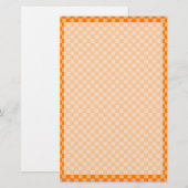 Orange Combination Checkerboard von Shirley Taylor Briefpapier (Vorne/Hinten)