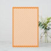 Orange Combination Checkerboard von Shirley Taylor Briefpapier (Stehend Vorderseite)