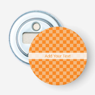 Orange Combination Checkerboard von Shirley Taylor Flaschenöffner
