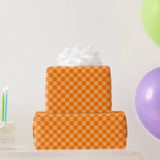 Orange Combination Checkerboard von Shirley Taylor Geschenkpapier (Partygeschenke)