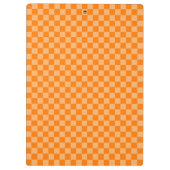Orange Combination Checkerboard von Shirley Taylor Klemmbrett (Rückseite)