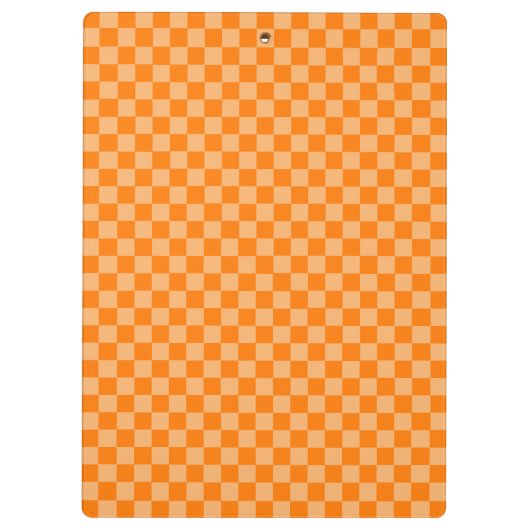 Orange Combination Checkerboard von Shirley Taylor Klemmbrett (Rückseite)