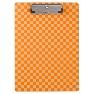 Orange Combination Checkerboard von Shirley Taylor Klemmbrett