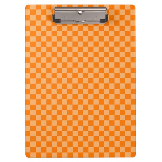 Orange Combination Checkerboard von Shirley Taylor Klemmbrett (Vorderseite)