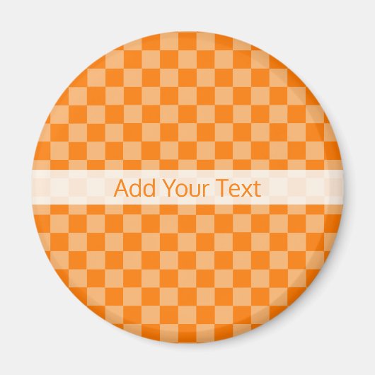 Orange Combination Checkerboard von Shirley Taylor Magnet (Vorne)