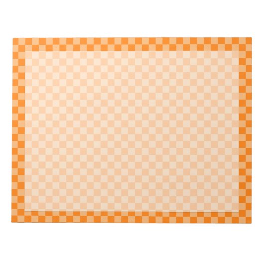 Orange Combination Checkerboard von Shirley Taylor Notizblock (Vorderseite)