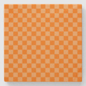 Orange Combination Checkerboard von Shirley Taylor Steinuntersetzer (Vorderseite)