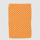 Orange Combination Checkerboard von ShirleyTaylor Golfhandtuch (Vorderseite)