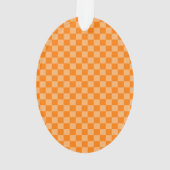 Orange Combination Checkerboard von ShirleyTaylor Ornament (Rückseite)