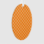 Orange Combination Checkerboard von ShirleyTaylor Ornament (Vorderseite)