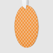 Orange Combination Checkerboard von ShirleyTaylor Ornament (Vorderseite)