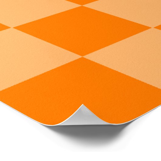 Orange Combination Checkerboard von ShirleyTaylor Poster (Ecke)