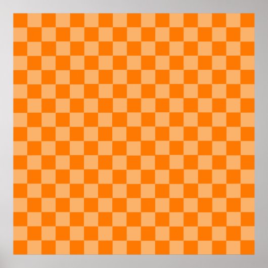 Orange Combination Checkerboard von ShirleyTaylor Poster (Vorne)