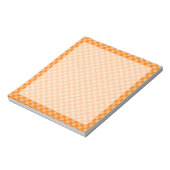 Orange Combination Classic Checkerboard Notizblock (Rotiert)