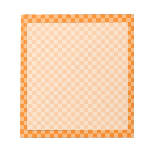 Orange Combination Classic Checkerboard Notizblock (Vorderseite)