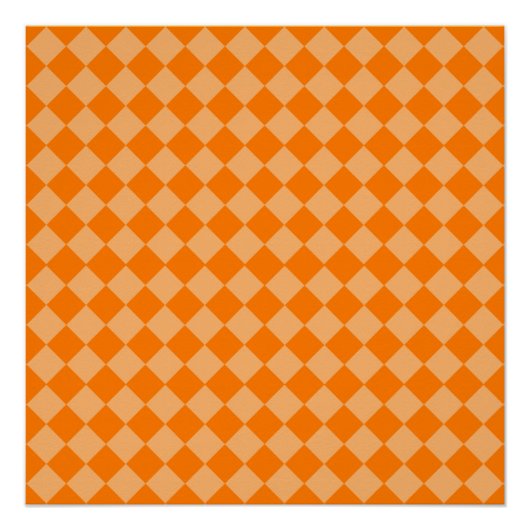 Orange Combination Diamond Pattern STaylor Poster (Vorderseite)