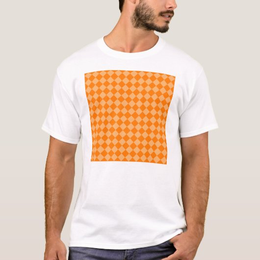 Orange Combination Diamond Pattern STaylor T-Shirt (Vorderseite)