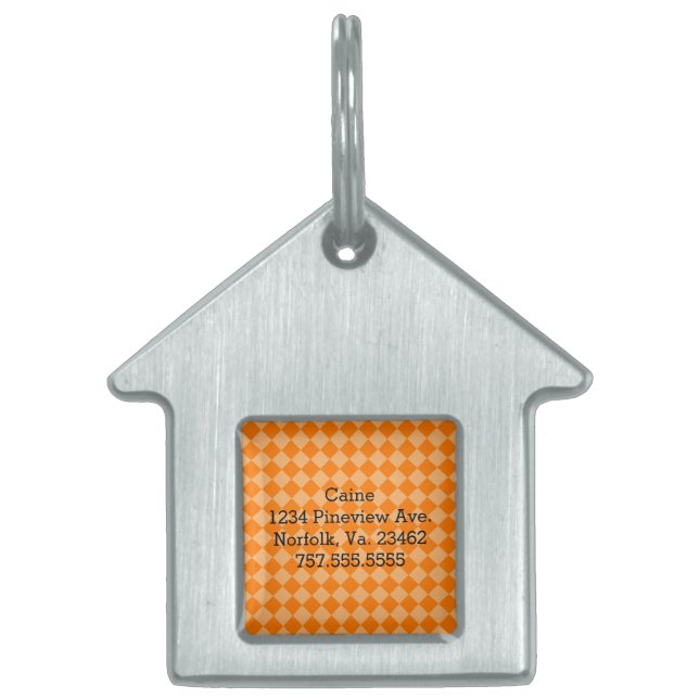 Orange Combination Diamond Pattern STaylor Tiermarke (Vorderseite)