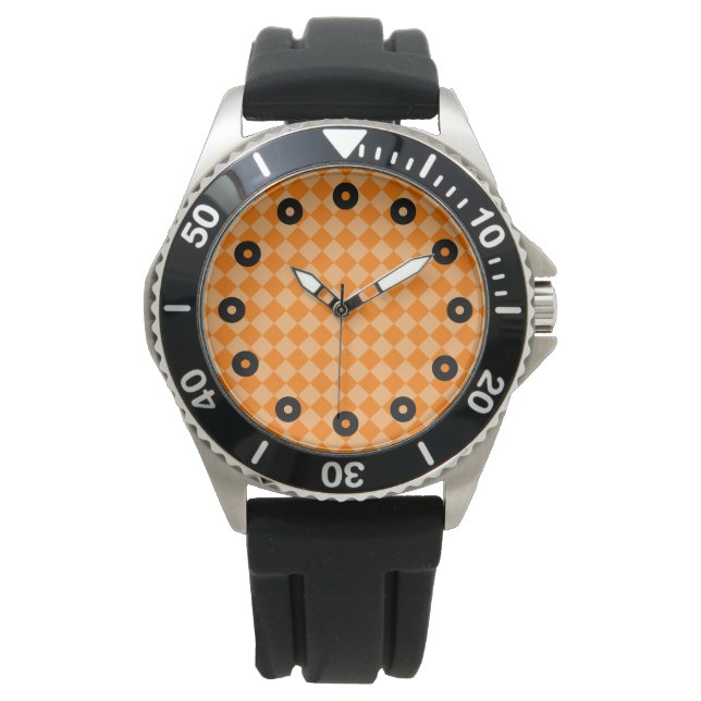 Orange Combination Diamond Pattern von STaylor Armbanduhr (Vorderseite)