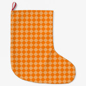 Orange Combination Diamond Pattern von STaylor Großer Weihnachtsstrumpf (Vorderseite)