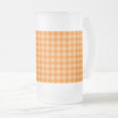 Orange Combination Diamond Pattern von STaylor Mattglas Bierglas (VorderseiteRechts)